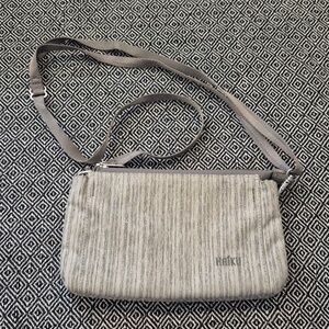 Haiku Gray Striped Small Crossbody